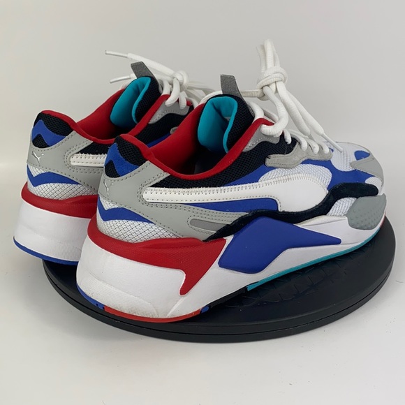 Puma RS-X3 Puzzle White/Red/Blue Athletic Shoes 371570-05 Men's Size 9.5 - Picture 5 of 13